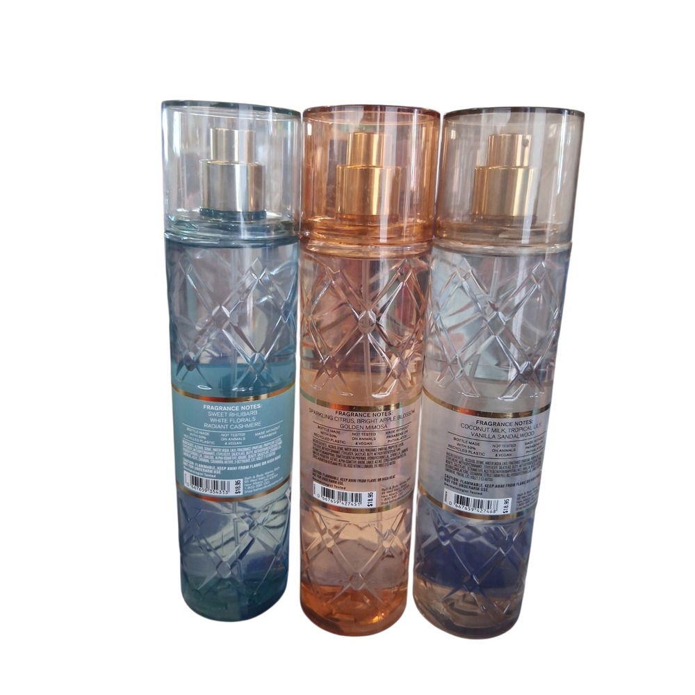 Bath & Body Works 3pcs Mist Hello Happiness Imperfect Beauty Eau De Coconut